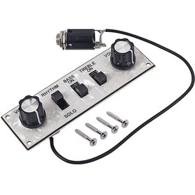 Resim Padalink Bass Gitar Kontrol Paneli Beyaz Plastik, Önceden Teldenmiş Tasarım, Anahtar Ve Düğmelerle Kolay Ayarlama, Değiştirme Aksesuarı 