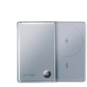 Resim Lenyes PW137D 20W Ultra İnce Dijital LED Ekranlı Wireless Powerbank 15W 10000mAh Füme 