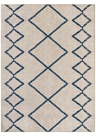 Resim İskandinav Tarzı Sonsuz Karo Desenli Halı Salon Mutfak Halısı Yolluk Krem Kaymaz Taban Krem 