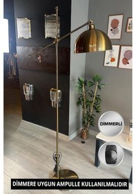 Resim Dimmerli Işığı Ayarlanabilen Işığı Artırılıp Azaltılabilen Eskitme Metal Lambader Eskitme 