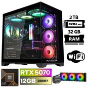 Resim Xaser Lexus X140 R7-9800X3D 32 GB 2 TB M.2 NVMe SSD 12 GB RTX5070 Free Dos Masaüstü Oyuncu Bilgisayarı 