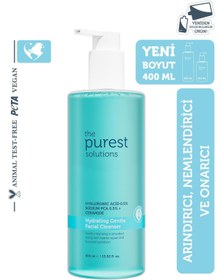 Resim The Purest Solutions Kuru ve Karma Ciltler İçin Nemlendirici Ve Bariyer Onarıcı Hyalüronik Asit Yüz Temizleme Jeli 400 ml 