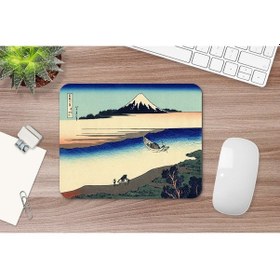 Resim Hokusai Tama River In The Musashi Province 17 X 21 Cm Mouse Pad Mousepad 