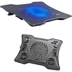 Resim Daytona ST-811 Fanlı LED Işıklı Ergonomik Laptop Soğutucu Standı Siyah 