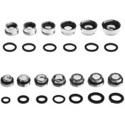 Resim Metal Döküm Aerator Bağlantı Elemanı - Dıştan İçe Tornavida, Mutfak Musluğu için Su Tasarrufu Adaptörü, 16/18/20/22/24/28mm'den 22mm'ye Uygun, Gasket ile, Dayanıklı Metal, Uzun Süreli Kullanım İçin, Mutfak Lavabo Aksesuarları 