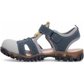 Resim Elit Şa-f-041-25y Filet Erkek Çocuk Düz Sandalet Lacivert - Gri Lacivert - Gri 