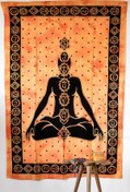 Resim Lila Rosa Mandala Desenli Yatak Ve Duvar Örtüsü 