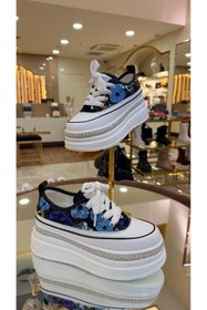 Resim Guja İthal Yüksek Taban Pullu Bağcıklı Model Ayakkabı 