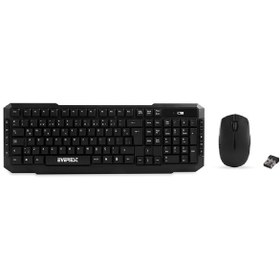 Resim Everest Km-510 Kablosuz Q Multimedia Klavye + Mouse Set Siyah 