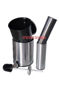 Resim Primanova Cigo Çelik Çöp Kovası Soft Ve Wc Tuvalet Fıtçası Mat Krom 