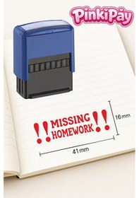 Resim Öğretmen Kaşesi Missing Homework Kaşesi Kendinden Mürekkepli Kırmızı Baskı Kırmızı 