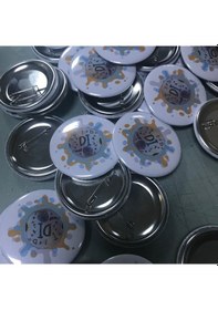 Resim Yaka Rozeti Buton Rozet 58 Mm 10 Adet 