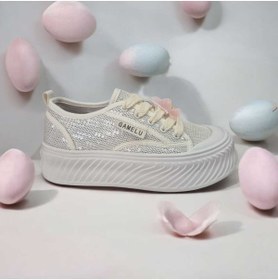 Resim GAMELU Kadın Triko Fileli Simli Memory Foam Günlük Sneaker Ayakkabı 