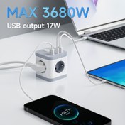 Resim LIPWEL 3680W Maksimum Güç Kaynağı Küpü, USB Hızlı Şarj, 17W USB Çıkışı, 16A 3680W Maksimum Kapasite, 1.5m/3m Uzunluk, Tek Düğme Anahtarı Kontrolü, Beyaz Seyahat Güç Adaptörü ve Çıkış Şeridi Ev Ofisi, Laptop, Telefon, Tablet, Laptop Şarj İstasyonu, Modern Tasarım, Dayanıklı Yapı 