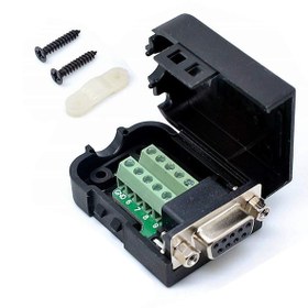 Resim D-Sub Konnektör - 9 Pin - Dişi - Klemensli 