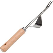 Resim Mufunye Manuel Ayıklama Paslanmaz Çelik Çatal Ahşap Saplı Kazma Çıkarma Aleti Kök Dikme Aleti 