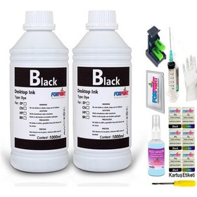 Resim Canon Pixma Mg2250, Mg2255 Yazıcı Uyumlu Forprint Dolum Seti 2x1000ml Siyah 
