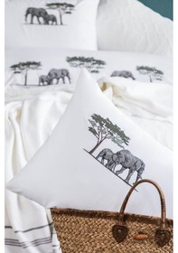 Resim Çift Kişilik Aleph White Timeless Yatak Örtüsü Nevresim Prime Set Beyaz 