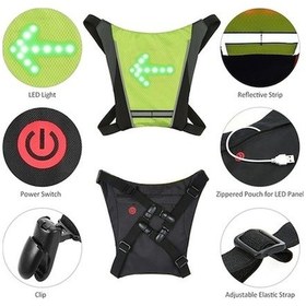 Resim Ankatek Gece Güvenlik Led Klipsi, Uzaktan Kumandalı, 12-15 Saat Sarı Şarj Edilebilir Çanta Montajı Sarı Sarı 