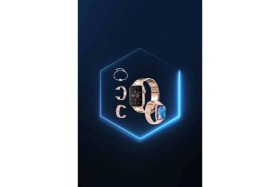 Resim İsmiyle Al Mey Ithalat® Yeni Nesil Pembe Dokunmatik Ekran Akıllı Saat ve Oyuncu Kulaklığı Kablosuz Bluet 