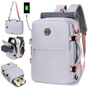 Resim Motion003 Unisex Violet Usb Şarj Portlu 17.3 Inç Tsa Laptop Sırt Çantası Seyahat Okul Gezi Diğer 