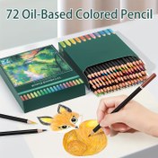 Resim AIWOLIN Yetişkin Boyama Kitapları için 72 Renkli Kalem, Premium Kalite Yağ Bazlı Renkli Kalemler Seti, Sanatçı Çizim için Tatil Hediyeleri 