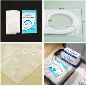 Resim AyrStore 200 Adet Tek Kullanımlık Klozet Örtüsü Klozet Poşeti Klozet Kapak Örtüsü Dispenseri 