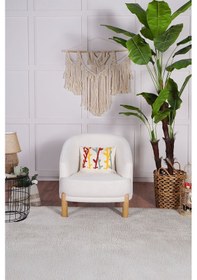 Resim Kilim Mobilya Bohera Berjer Krem 