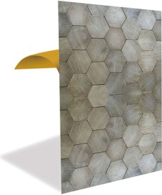 Resim Tink Kendinden Yapışkanlı Altıgen Ahşap Desenli Pvc Panel 41 x 62 cm (4 Adet) 1 M² 