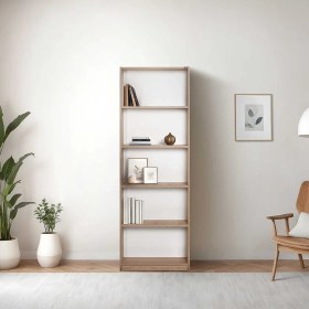 Resim Adore Modern 5 Raflı Kitaplık - Sonoma 