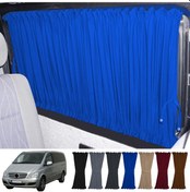 Resim Pandami Mercedes Vito W639 5 Cam 2003-2014 Uyumlu Mavi Raylı Oto Perde Takımı 