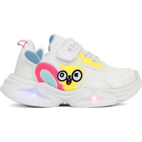Resim M.P. M.P 251-3435BB Bebe Kız Çocuk Yürüyüş Ayakkabısı Beyaz - Pembe 