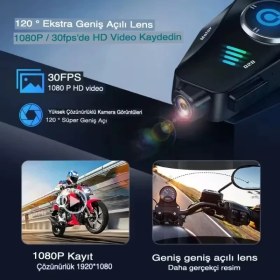 Resim Ttt Q28 Kameralı Motosiklet Kask Kulaklığı Uzun Süreli Kullanım İçin 