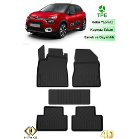 Resim Hitaks Citroen C3 Model 4d Havuzlu Paspas 2021-2022-2023-2024 Model Tam Uyumlu Oto Paspas 
