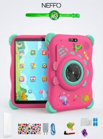 Resim NEFFO 5G Wifi Android 13 Çocuk Tableti - Ön & Arka Kameralı, Eğitim ve Oyun İçin Kılıflı Tablet Pembe 