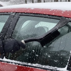 Resim BYENS Araba Buz Kazıyıcı Araç Cam Kar Temizleyici Fırçası Oto Ön Camı Kırıcı Kazıma Aparatı Temizleme Kış Kırağı Buzdolabı 