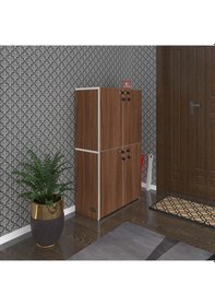 Resim Kenzlife Ayakkabılık Ayakkabı Dolabı Kilitli Gutan Cvz 120 70 32 Kapaklı Ofis Dolabı İki Bölme 