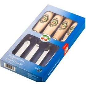Resim Kirschen Two Cherries Ahşap Saplı Düz Iskarpela Seti 4 Parça N11.2096 