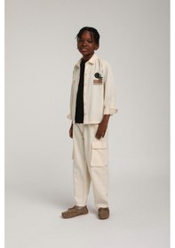 Resim Xo Kids Erkek Çocuk Gömlek 4-8 Yaş 2555 Ekru 