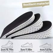 Resim Ultra-Yumuşak Lateks Boy Artırıcı Tabanlıklar - Nefes Alabilir, Kaymaz & Şok Emici, Görünmez Uyum için Artırılmış Konfor, Boy Artırma Tabanlıkları, Yüksek Esneklik, Ayak Şekli Uyumu 