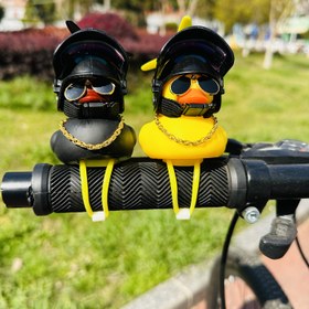 Resim 1 adet Klasik Kauçuk Tavşan Bisiklet Kolu Süsleri - Pervaneler, Gözlükler, Altın Zincir ve Çanları ile, Canlı Sarı ve Siyah, Bisiklet Aksesuarları için Mükemmel, Bisiklet Aksesuarı|Oyuncağı Tasarım|Dayanıklı Plastik, Tavşan Dekoru 