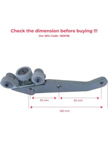 Resim Bross Otomotiv BDP28 VW Transporter T4 Caravelle 1990-2003 için Sol Arka Sürgülü Kapı Alt Makarası 701843405B 