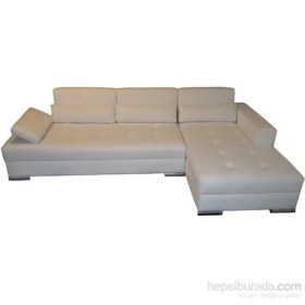 Resim White Leather Köşe Koltuk 