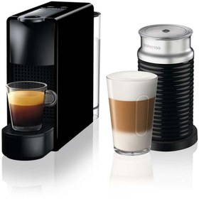 Resim Nespresso C35 Essenza Mini Gri Kahve Makinesi ve Süt köpürtücü Aksesuar 