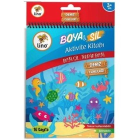 Resim Lino Boya & Sil Aktivite Boyama Kitabı Denizaltı 