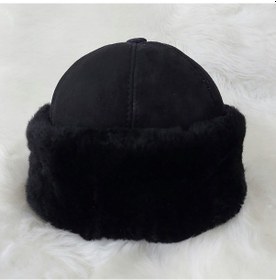 Resim Klasik Siyah Süet Börk Siyah 