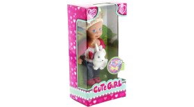 Resim MCM Group Cute Girl Tavşan Figürlü Sarışın Mini Bebek 