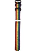Resim Kosona 22mm Renkli Gümüş Metal Kanca Nylon Kordon Saat Kayışı - Dayanıklı Universal Tasarım 