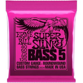 Resim Saatistan Super Slinky Nickel 40-125 5 Telli Bas Gitar Teli, Müzik Aksesuarı 