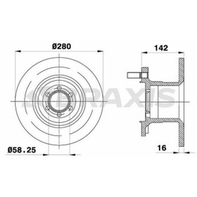 Resim Genel Markalar AD1057 | ON FREN DISK AYNASI DAILY II 2.5TD 